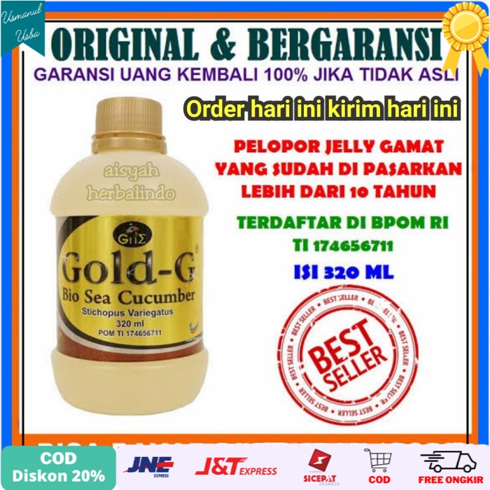 

◾COD◾ JELLY GAMAT GOLD G SEA CUCUMBER 320ml ORIGINAL 100%