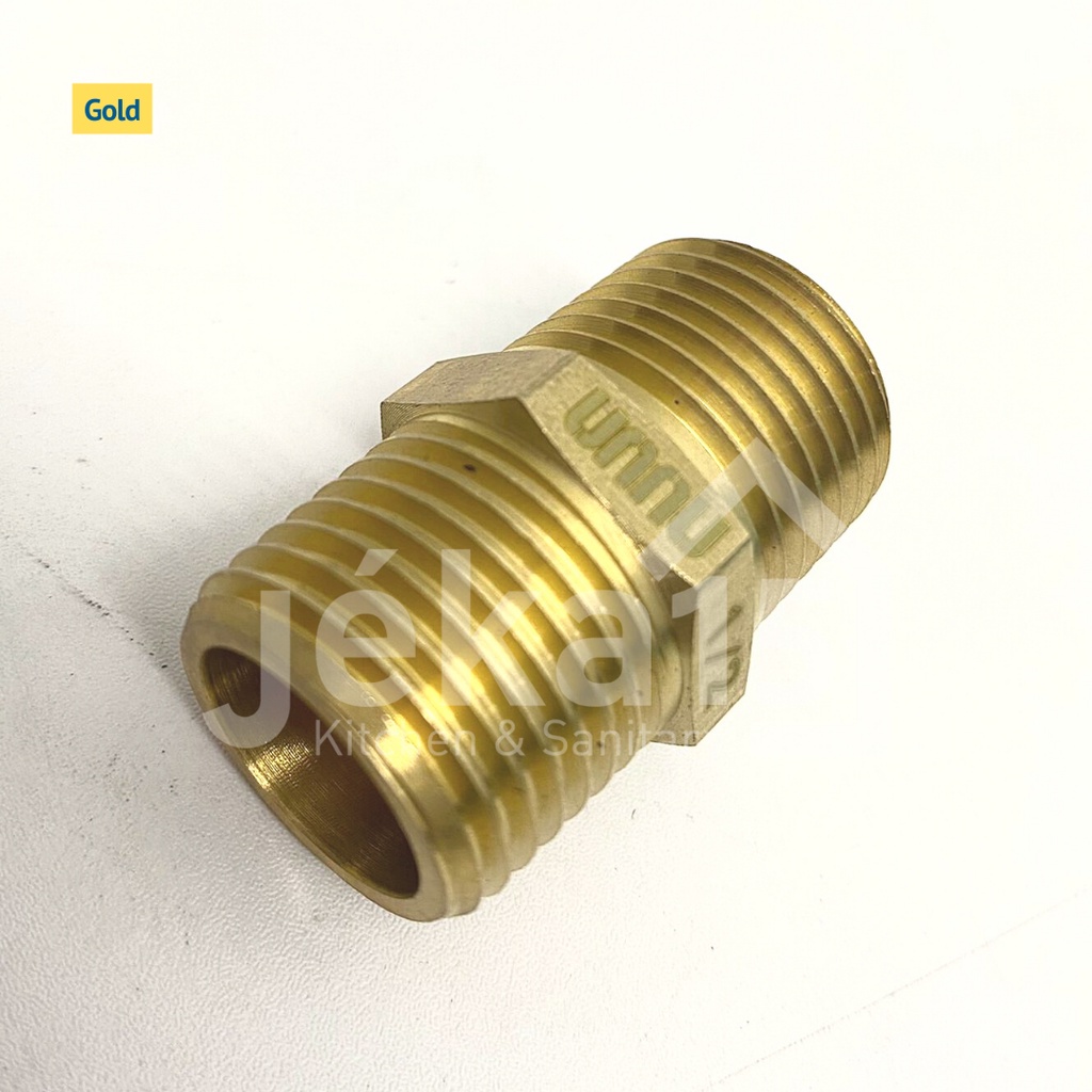 DOUBLE NIPPLE 1/2&quot;/DOUBEL NEPEL KUNINGAN