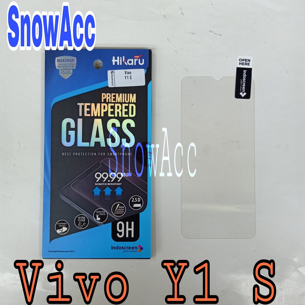 Hikaru Anti Gores Tempered Glass Vivo Y1S Anti Gores Kaca Vivo Y1 S