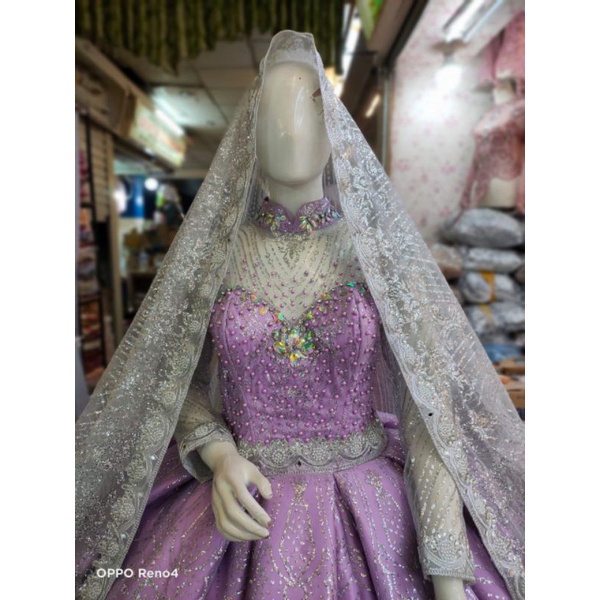 GAUN PENGANTEN PREMIUM SUPER MEWAH/GAUN BELIMBING BEREKOR|GAUN MODREN |GAUN INDIA|GAUN WEDDING