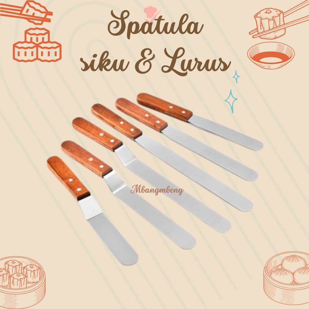 Jual spatula buttercream / spatula kue / spatula cake / spatula bengkok