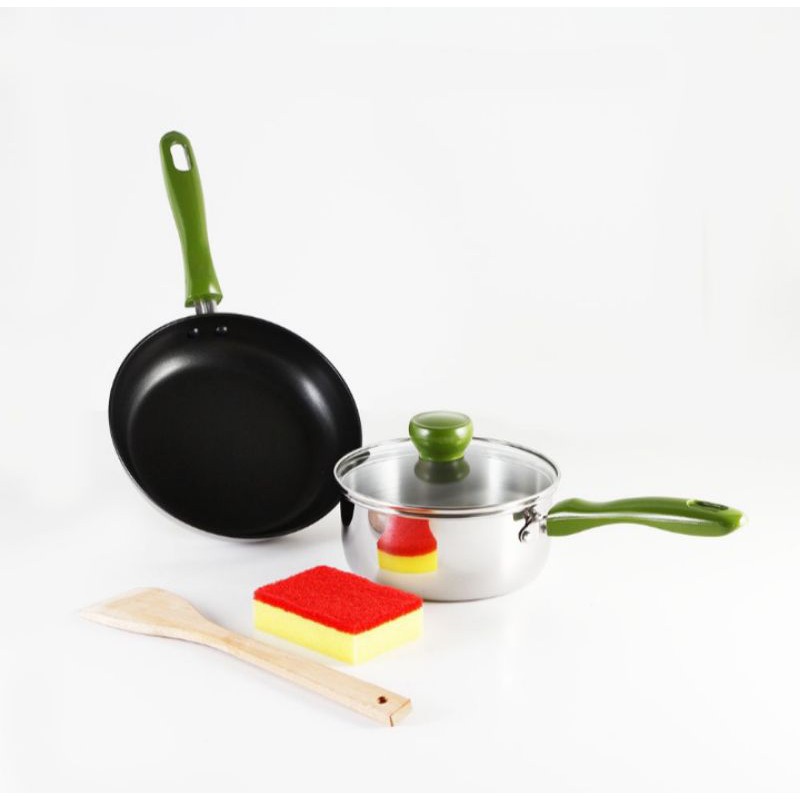 WAJAN PANCI SET ALAT PENGGORENGAN MAXIM STAINLESS STEEL TUTUP KACA