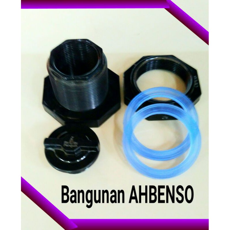 Jual Socket Bulkhead Fitting Toren Tandon Tangki Penguin 11 2 Verlop Penguin 1 1 2 Shopee