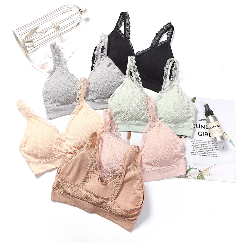 Kemben Bra Seamless Korean Tank Top Bralette Pakaian Dalam Wanita Crop Top Sport Bra Tanktop Kemben Pendek BH Cewek Tanpa Kawat