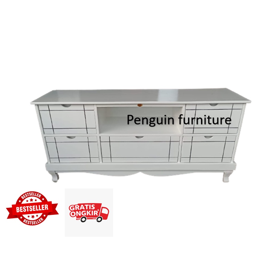 BUFET TV/BUFET PENDEK/BUFET MINIMALIS/BUFET PUTIH/BUFET CANTIK /PENGUINFURNITURE