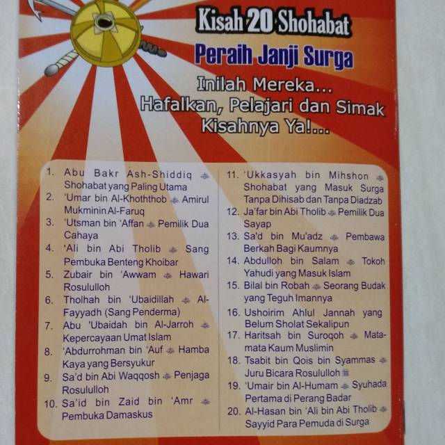 Kisah 20 Sahabat Peraih Janji Surga