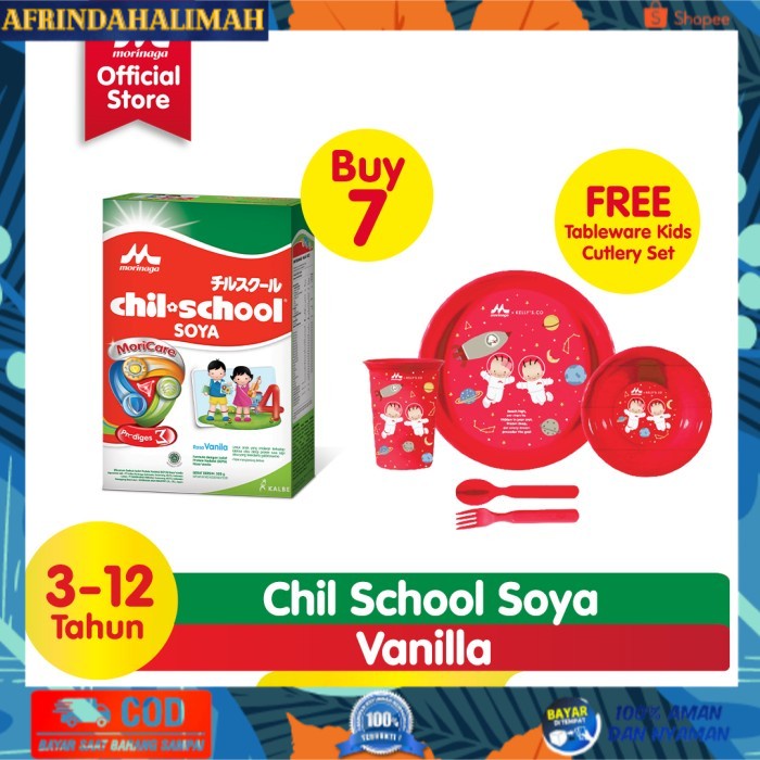

[TERBARU] Buy 7 Chil School Soya Vanilla 300gr Free Tableware kids cutlery set