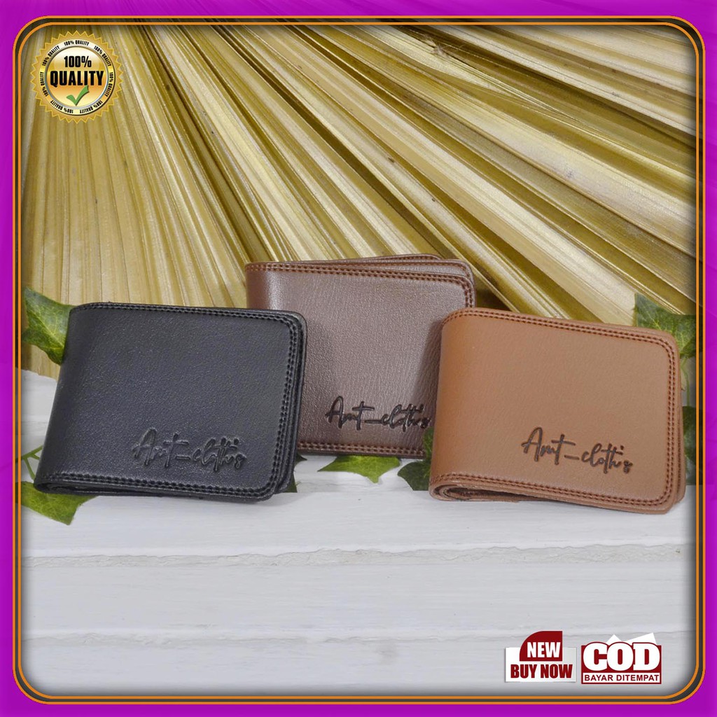 DOMPET Sintetik lipat pria kasual Model AMT