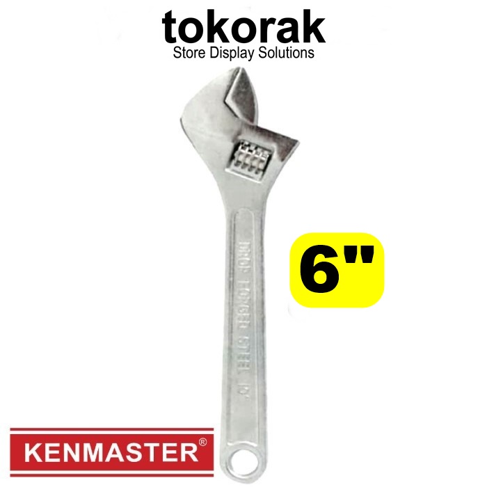 KUNCI INGGRIS ADJUSTABLE KENMASTER 6 INCH - KUNCI PASS BACO WRECH