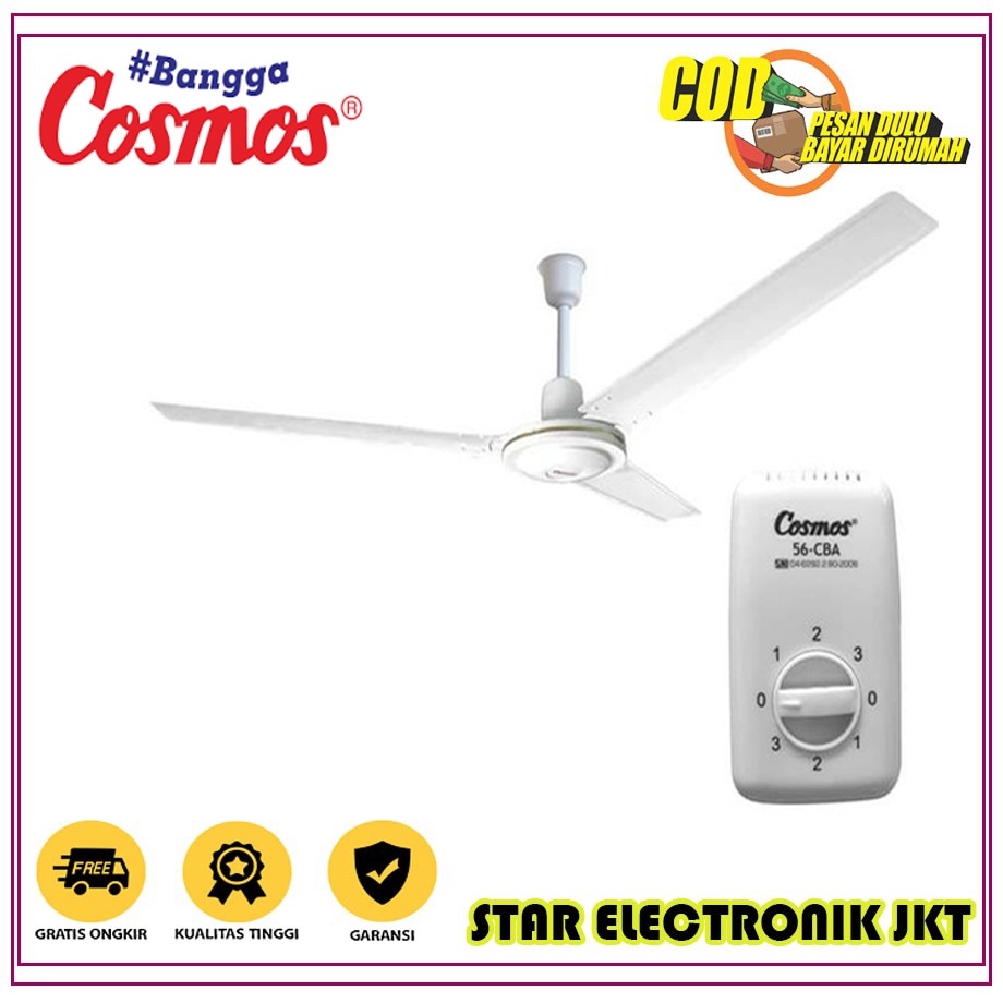 COSMOS 56 CBA Ceiling Fan 56 inch / Kipas Angin Plafon 56 Inch Garansi Resmi