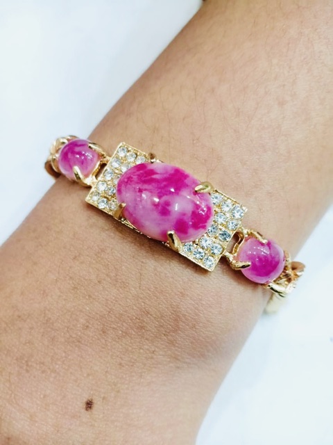 Gelang tangan wanita. //gelang tangan batu akik //gelang tnahan lapis emas variasi batu akik