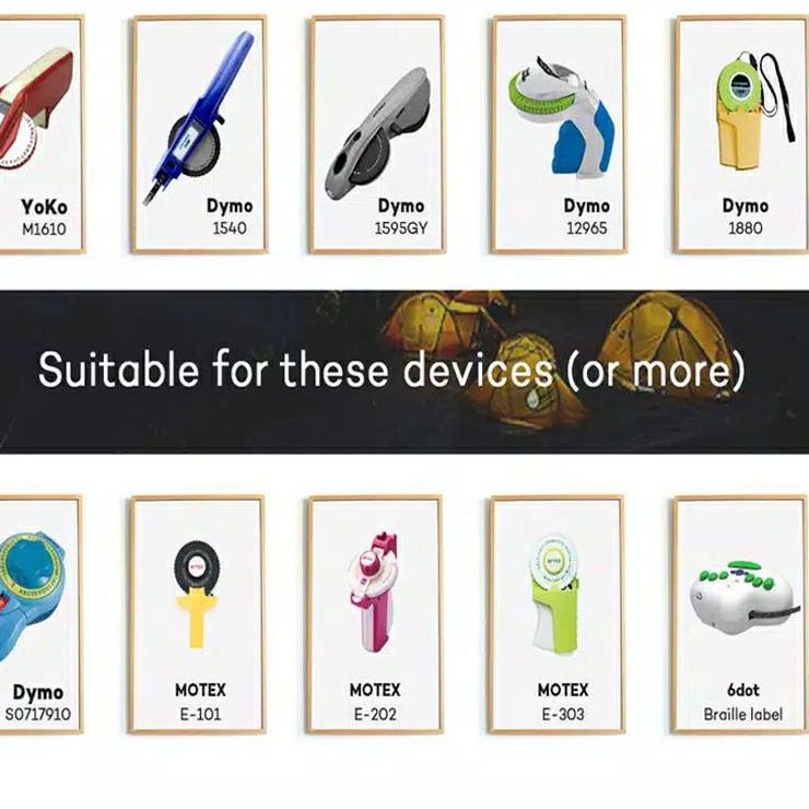 

[KODE BKIZA] CIDY TAPE LABEL MAKER REFILL 9MM BISA UNTUK DYMO DAN MOTEX