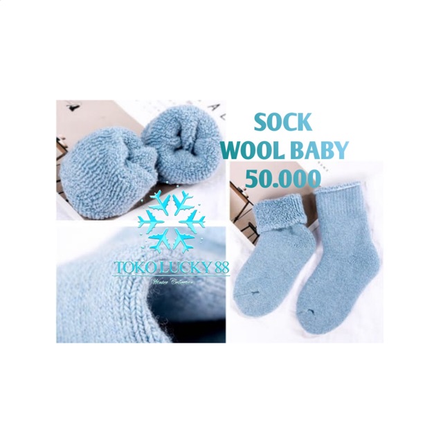 IMPORT MOLLAD Sock Wool Baby Kaos kaki rajut wool anak musim dingin