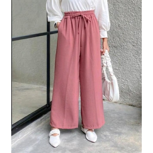 Celana kulot crinkle bahan crinkle airflow premium / celana kulot CRINKLE wanita loose cullote pants homewear / celana wanita celana panjang wanita terbaru 2022 celana kulot koran style terbaru kulot jumbo kulot wanita terbaru