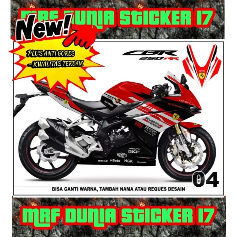 Sticker decal CBR 250RR Full Body dekal CBR 250RR Stiker CBR 250RR Full Body Motif 04