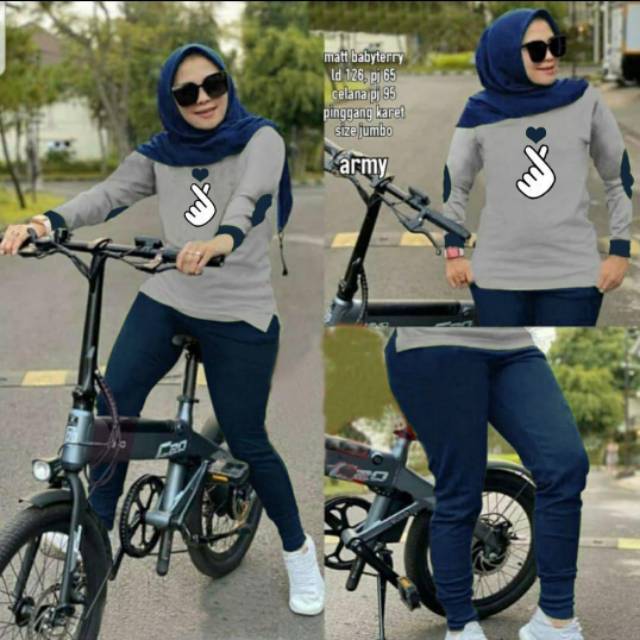 B01 CR St Najiwa Jumbo / Setelan atasan big size/ Stelan blouse Ukuran besar Jumbo / Set 2in1 celana