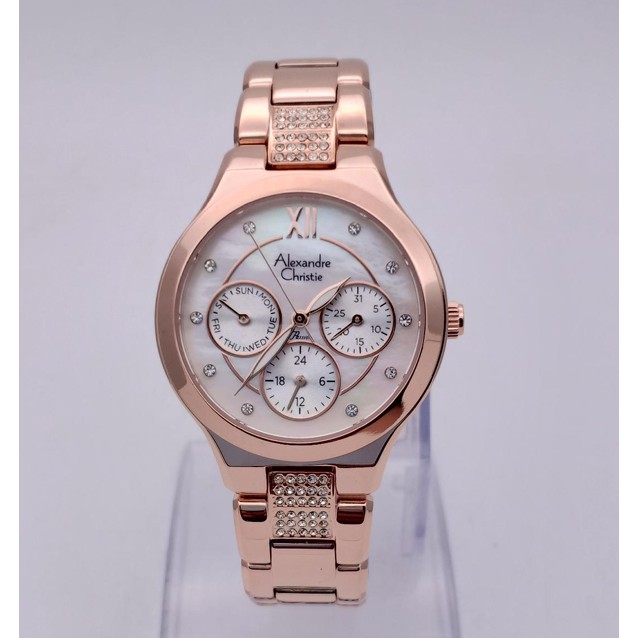 Alexandre Christie Ac 2731 Rosegold, Jam Tangan Wanita, Original