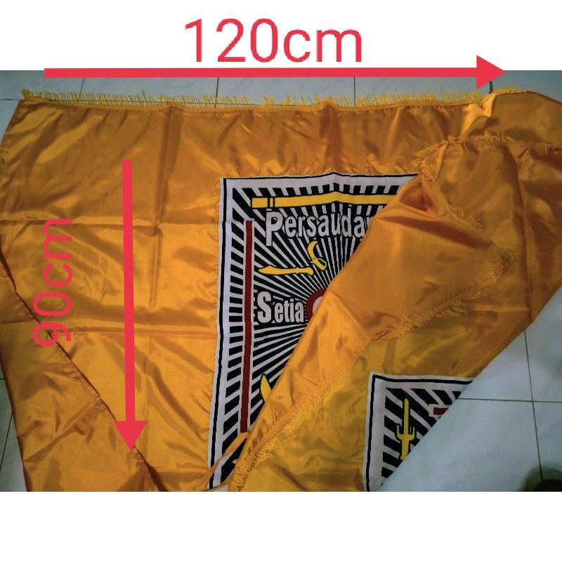 bendera PSHT ukur standard 90x120 bendera 2 sisi bolak-balik ukur besar rumbai pinggir