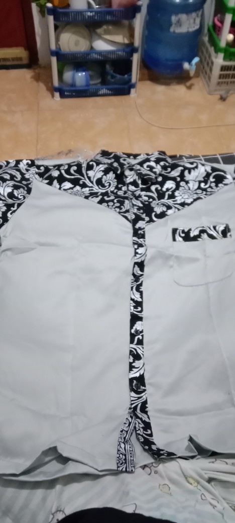 Batik Couple Katun Batik Mix Velvet +tille Busui, Karet Belakang, Pita Tali Bisa Dilepas