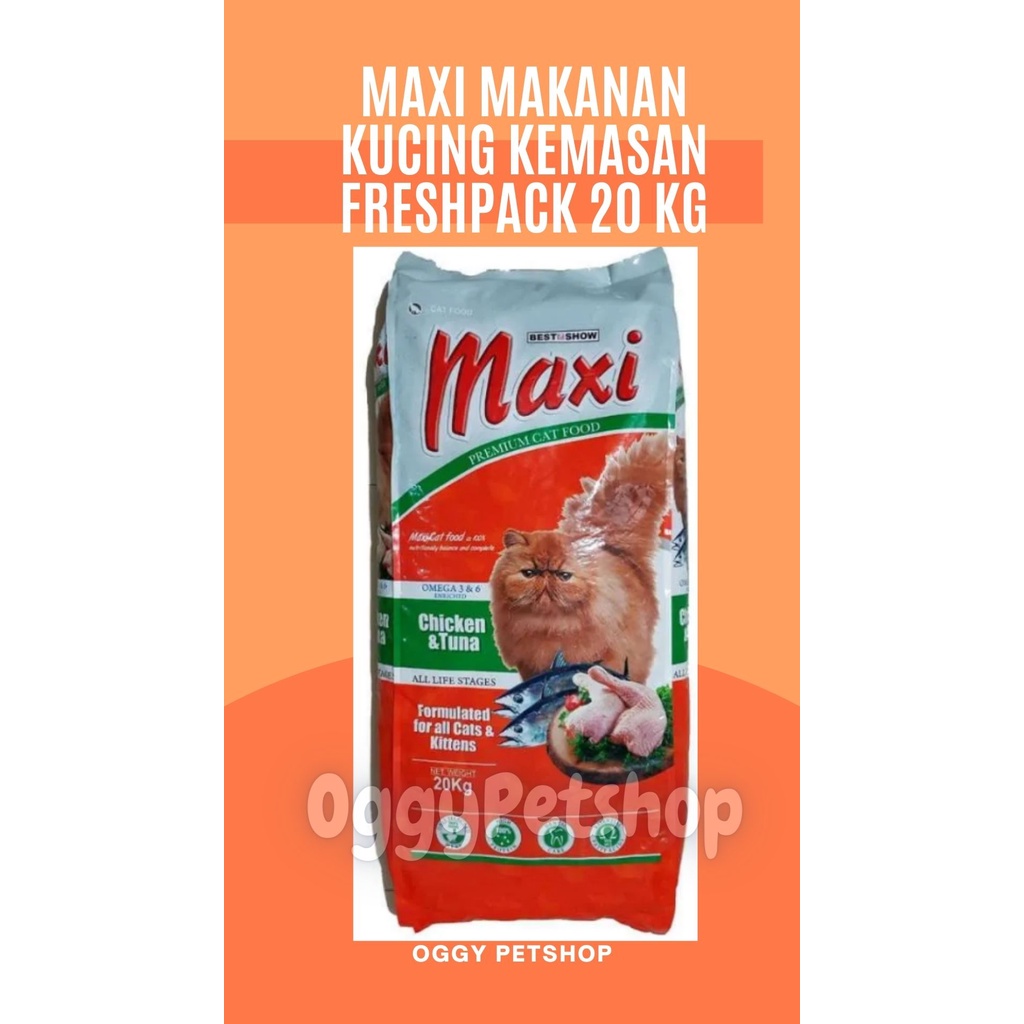 MAXI Makanan Kucing Kemasan FRESHPACK 20 Kg - Khusus Grab Gojek