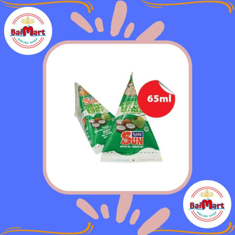 

sun kara santan kara cair 65ml santan siap pakai santai kelapa