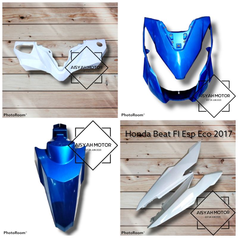 Bodi Halus Honda Beat FI ESP ECO Warna Putih Biru