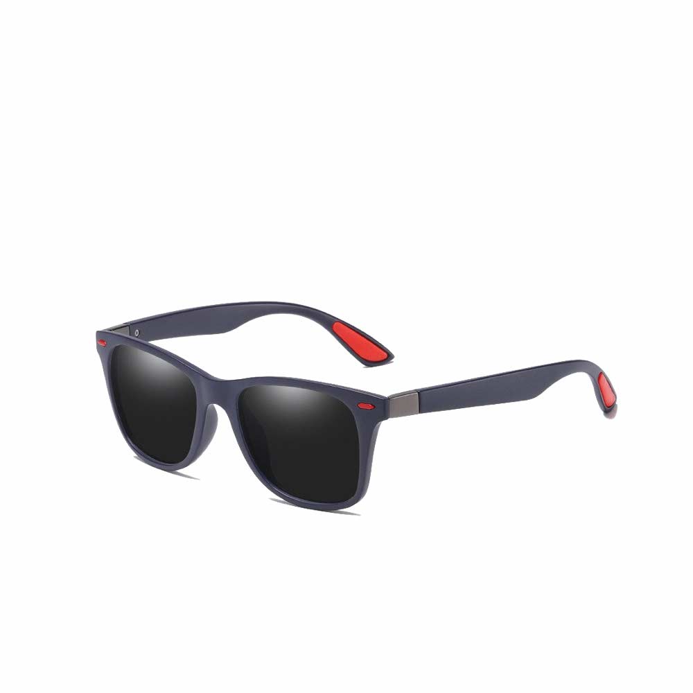 Kacamata Polarized UV400 [ Biru Hitam ] Anti Radiasi - Sunglasses Pria &amp; Wanita Korea - HM8108