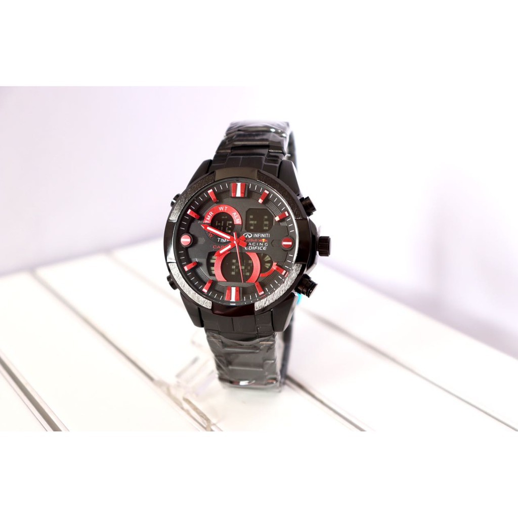 Unik JAM TANGAN PRIA EDIFICE CASIO REDBULL DUAL TIME GS Murah