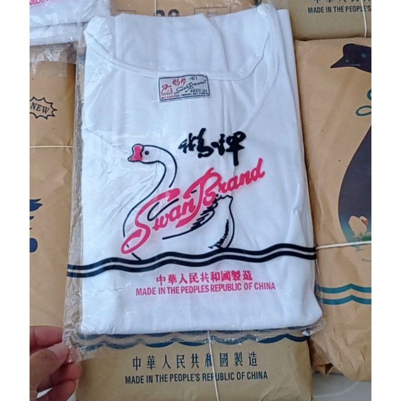 Singlet Pria Dewasa Warna Putih - SWAN BRAND - Kaos Oblong Nyaman dipakai