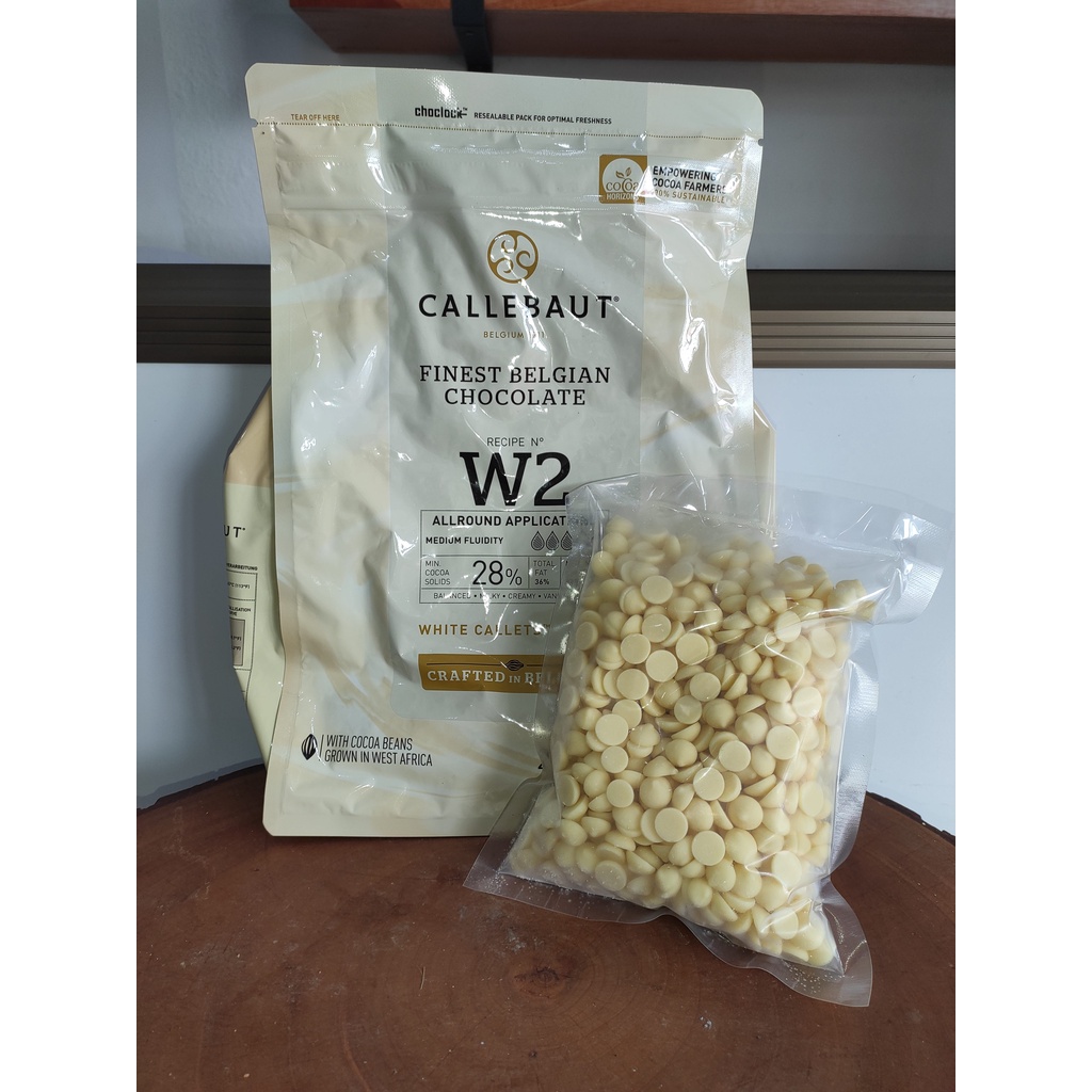 

Callebaut White Milk Chocolate Couvertur Callet W2 28% 250 gram