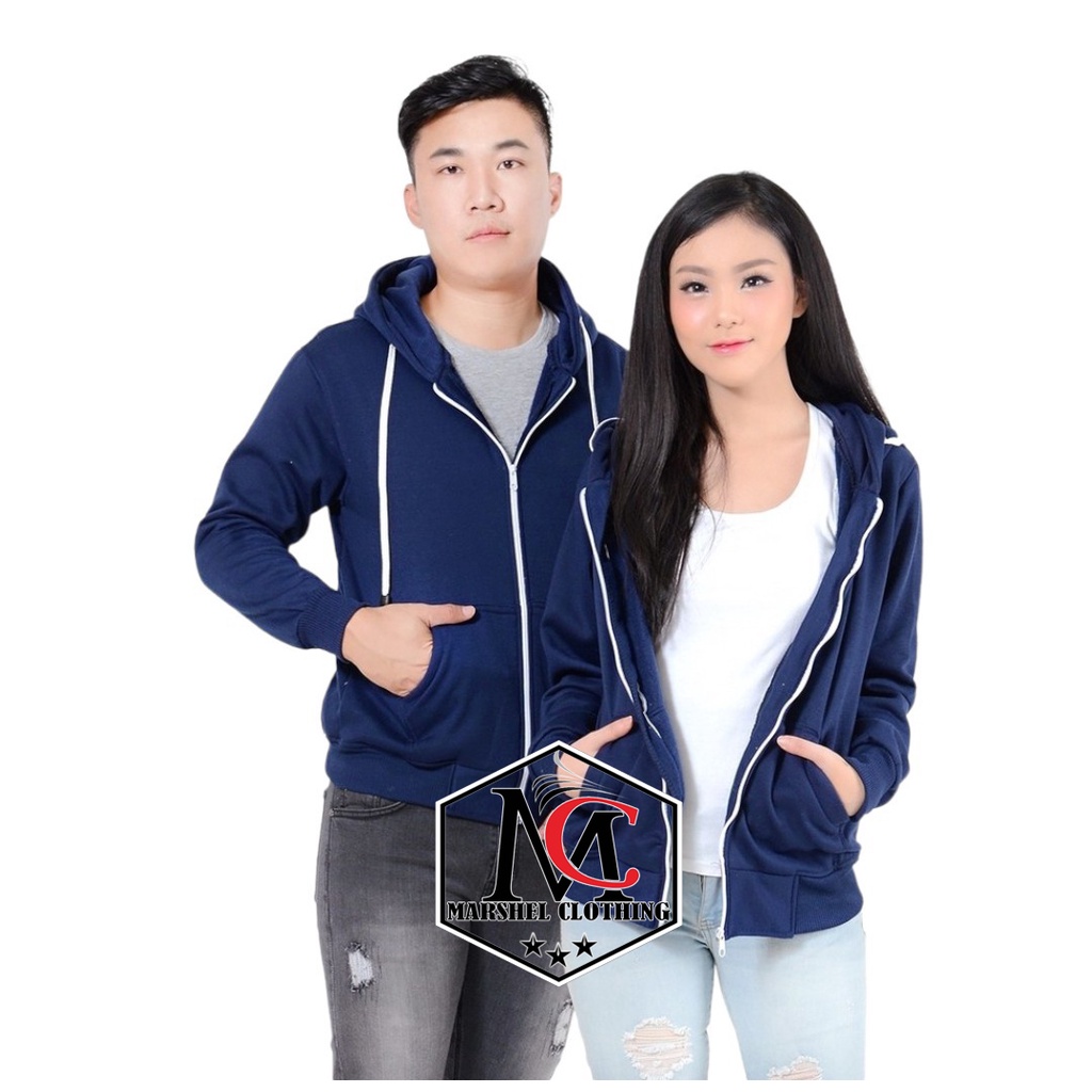 RCL - JAKET SWEATER SLETING POLOS HOODIE COUPLE SEPASANG PRIA WANITA ( HARGA SEPASANG )