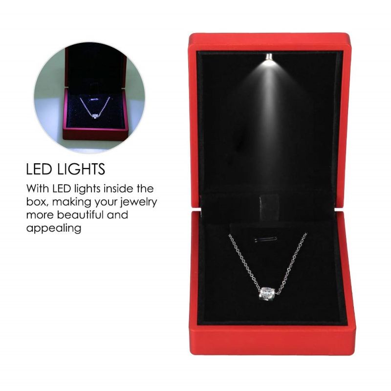 Kotak Kalung LED/Kotak Perhiasan Kalung/Box Kalung/Necklace Box/Perhiasan Kalung Lampu LED Mewah