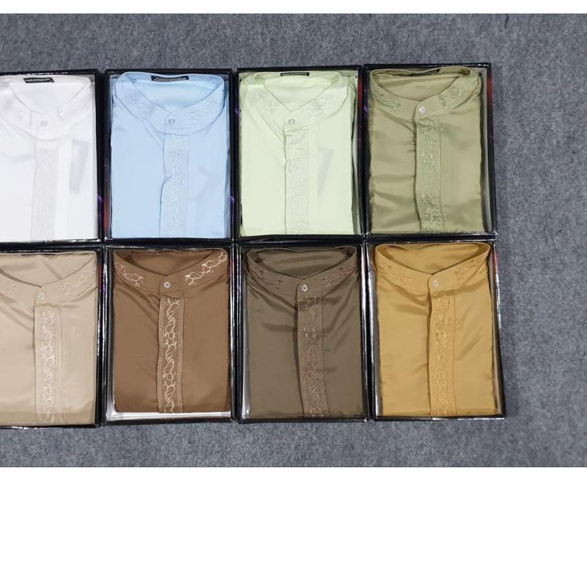 Ω Baju Koko Wadimor Tangan Lengan Panjang Jumbo Busana Muslim Pria Takwa Taqwa Putih Katun Jumbo ☑
