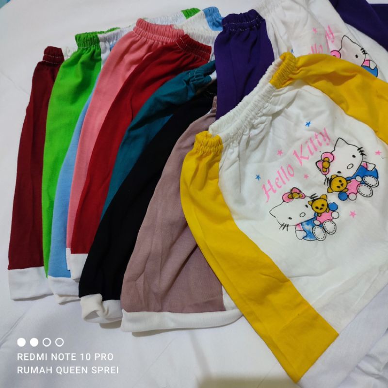 12 Pcs Celana Bayi Pendek Murah Lusinan Celana Bayi Warna dan Putih