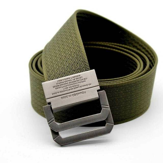 [BIG SALE] Craftman Gesper Tactical Belt Pria Sabuk Besi Canvas Double Ring