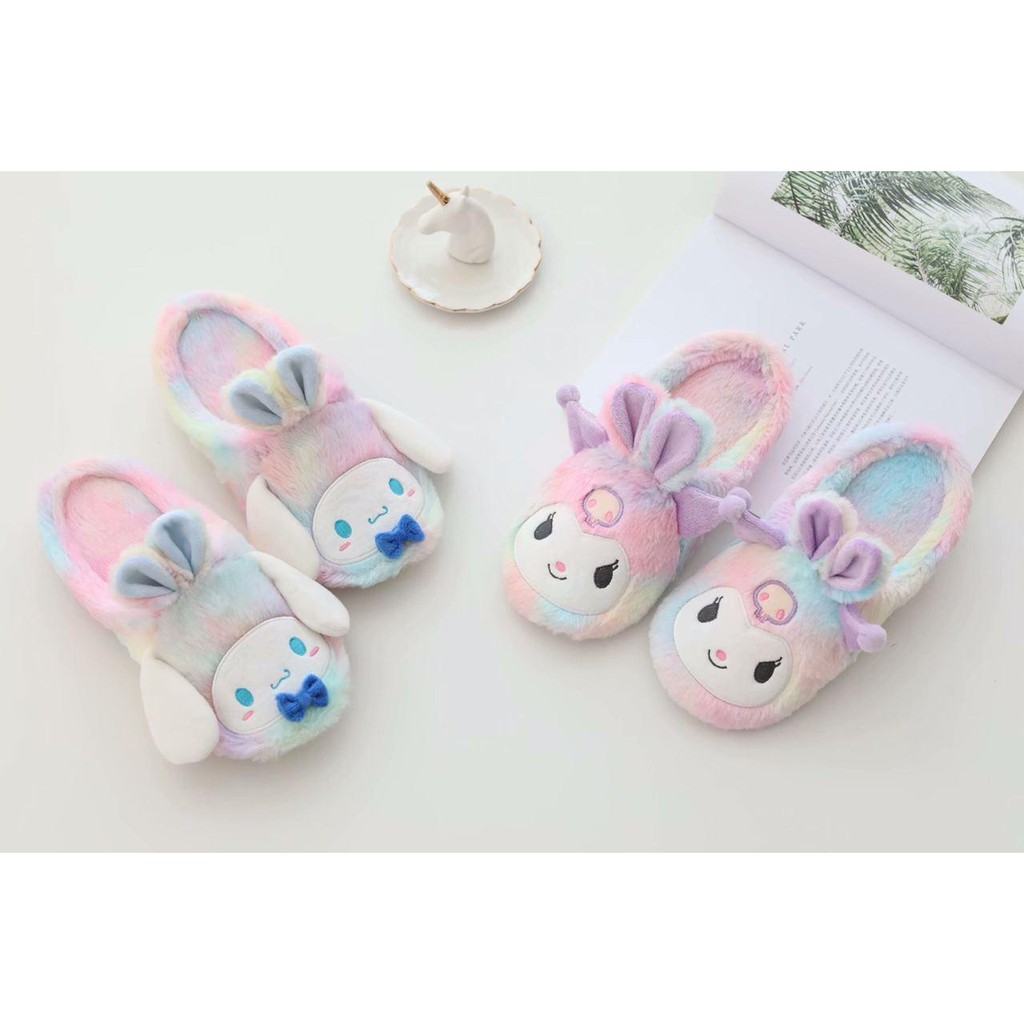 SANDAL RUMAH HELLO KITTY MELODY KUROMI CINNAMOROLL POMPOM PURIN KUCING ANJING SEPATU