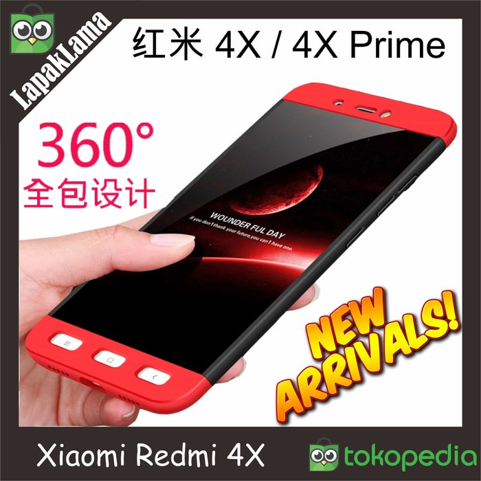 Tersedia Case 360 GKK Original Xiaomi Redmi 4X / 4X Prime Hardcase Casing Cover