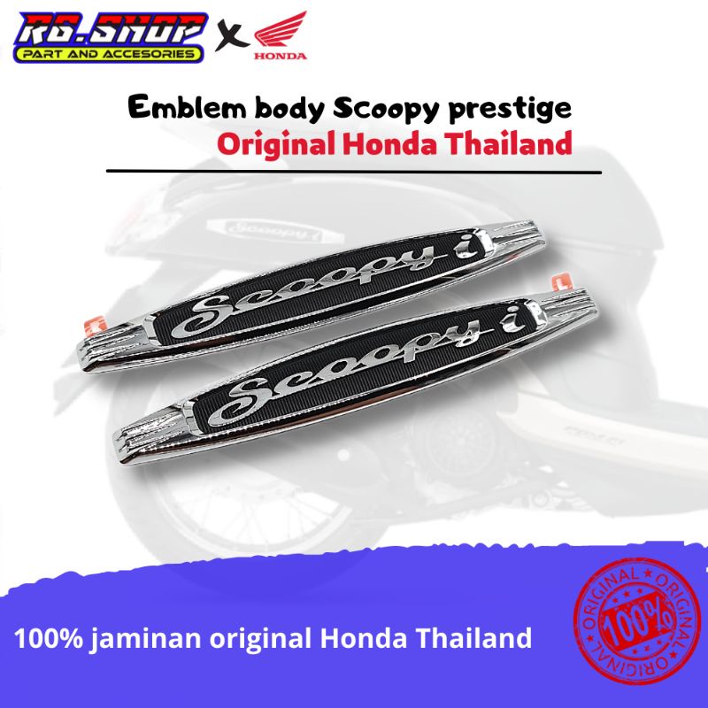 Emblem Body Kanan Kiri Scoopy Prestige Aksesoris Motor