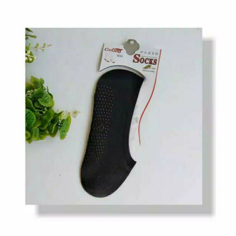 Kaos Kaki Pendek Balet Telapak Hidden Socks Wanita Anti Slip