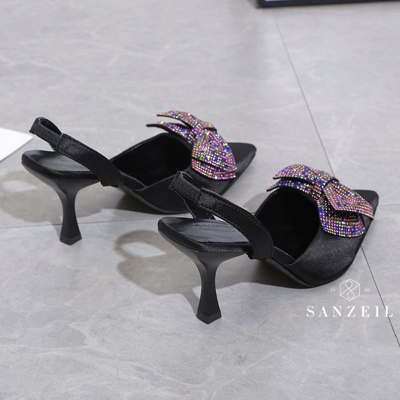 Heels Wanita GO9091 Heels Ribbon Import