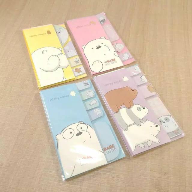 

STICKY NOTE WE BARE BEAR BUKU MEMO STICKY NOTE WEBAREBEAR LUCU