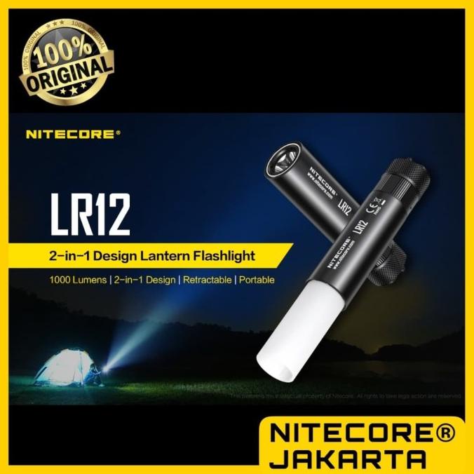 NITECORE LR12 Senter 2in1 Design Lipstick CREE XP-L HD V6 1000 Lumens