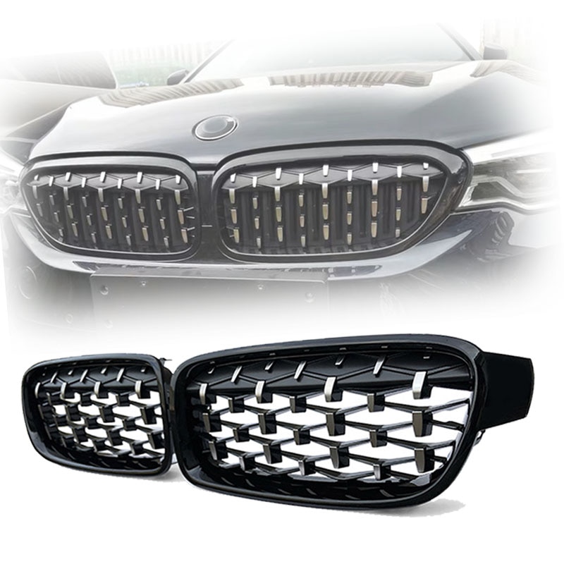 1 Pasang Grill Depan Meteor Diamond Untuk BMW 3 Series F30 F31 F35 2010-2018