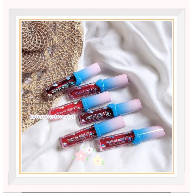 ECER!!!LIP TINT MATTE TUTUP LOVE BIRU IMAN OF NOBLE NO.5169A