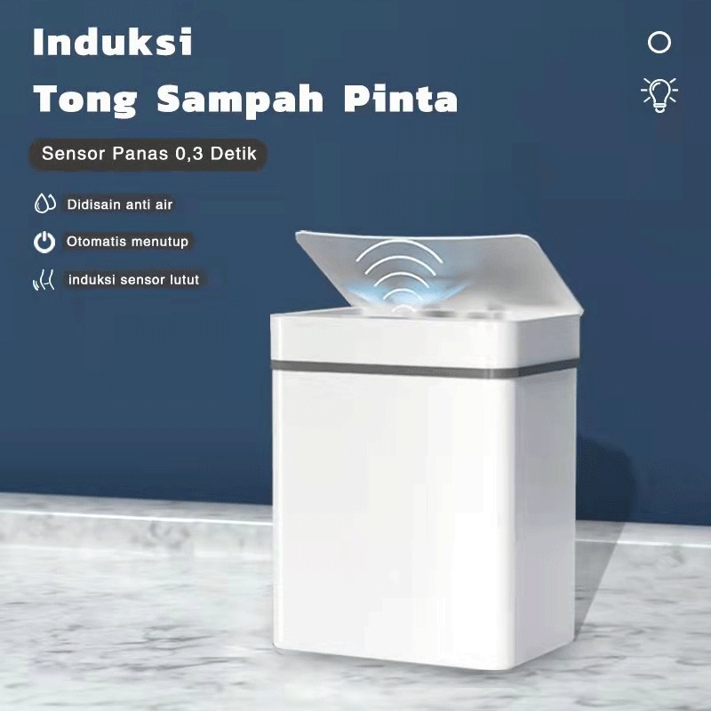 Kadonio Tempat Sampah Otomatis Sensor Infrared Kapasitas Besar Smart Trash Can waterproof Sampah Otomatis Cerdas