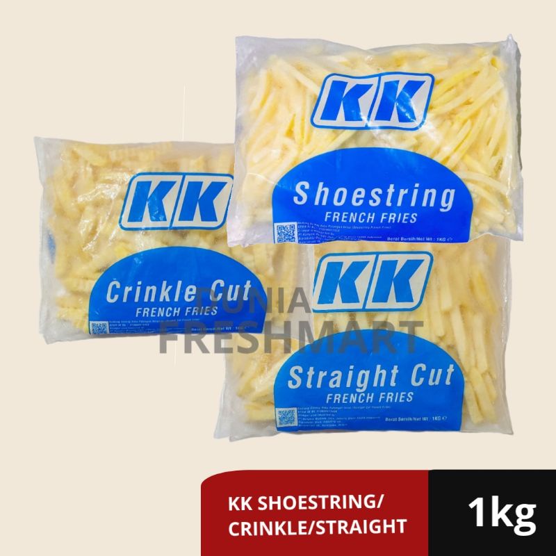 KONG KEE KK Kentang Goreng Instant KK shoestring/ straight cut/ crinkle cut 1 KG FRENCH FRIES