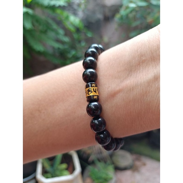 GELANG KESEHATAN PRIA WANITA BATU BLACK ONYX GLOSSY