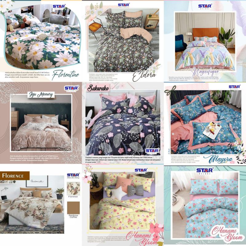 Kain katun cvc mrek star esra magenta asli motif dewasa