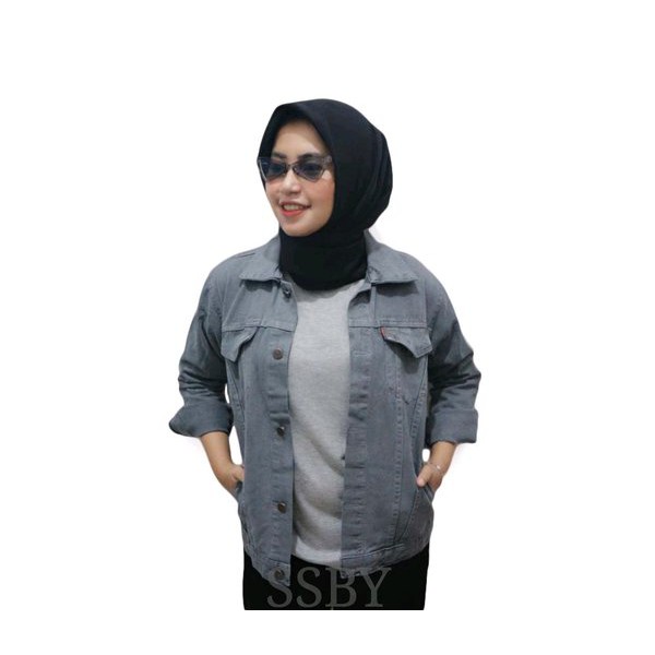 Barang Berkualitas  jaket jeans levis cewek wanita hijau army coklat sandwash brown merah maron