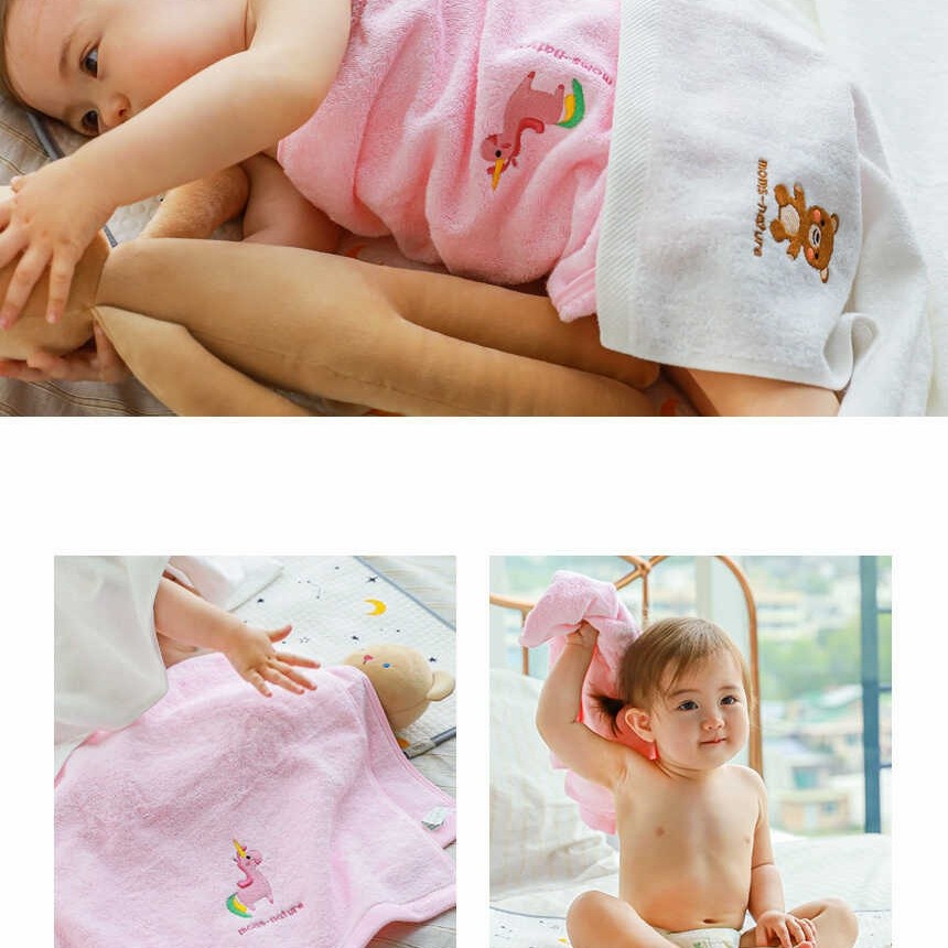 DOWN TO EARTH BABY BATH TOWEL 40X80